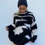 Bella Oversized Zebra Sweater | Grib din rabat nu!