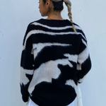Bella Oversized Zebra Sweater | Grib din rabat nu!